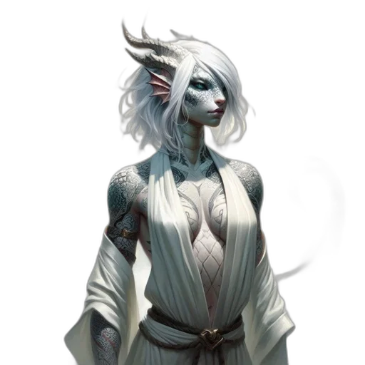 dragon, creature, staff, dress transparent PNG cut-out