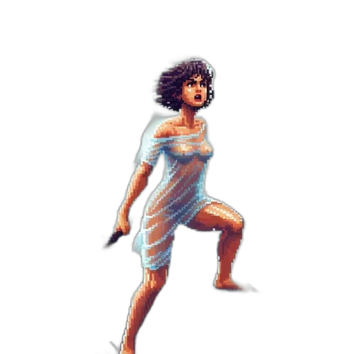 dress, creature, concept art, pixel art transparent PNG cut-out