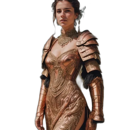 dress, dragon, jewelry, sword transparent PNG cut-out