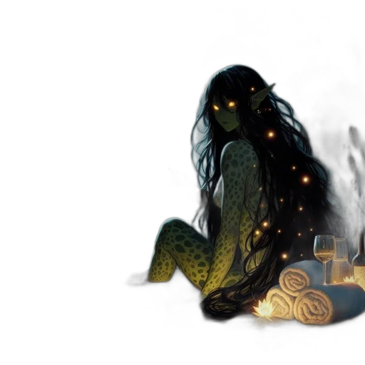 creature, dress, concept art, fantasy art transparent PNG cut-out