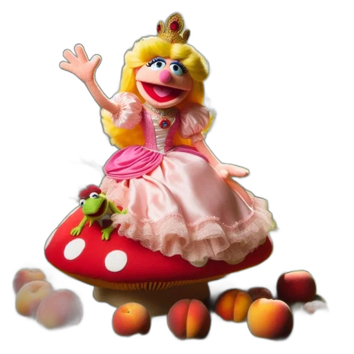 crown, dress, food, 3d render transparent PNG cut-out