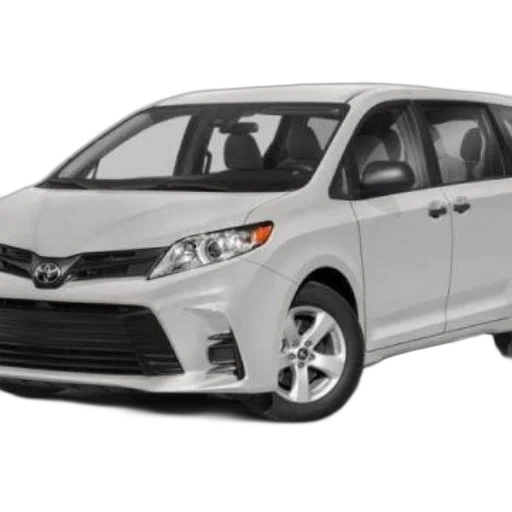 car, white, toyota, sienna transparent PNG cut-out