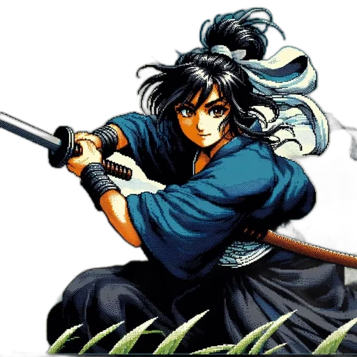 weapon, sword, staff, pixel art transparent PNG cut-out