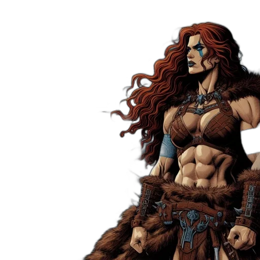comic book art, concept art, fantasy art, fierce transparent PNG cut-out