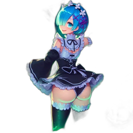 dress, robot, staff, 3d render transparent PNG cut-out