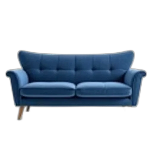 furniture, 3d render, blue, modern transparent PNG cut-out