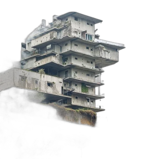 building, 3d render, concept art, photorealistic transparent PNG cut-out