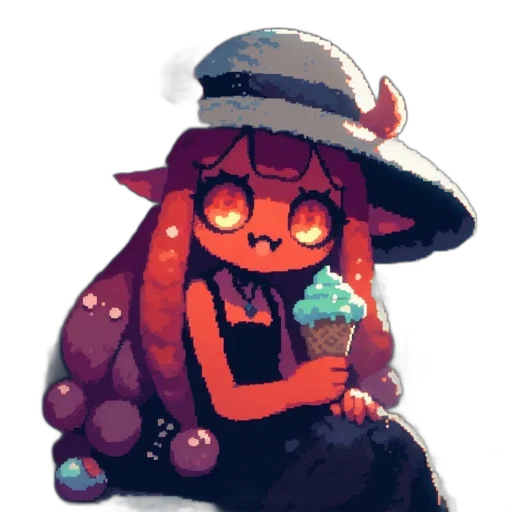 hat, creature, staff, food transparent PNG cut-out