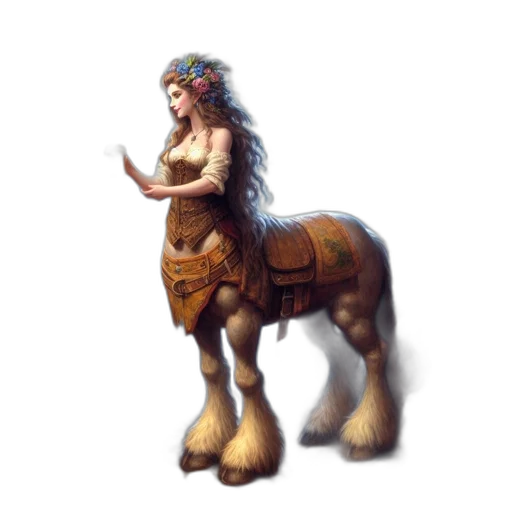 animal, staff, crown, fantasy art transparent PNG cut-out