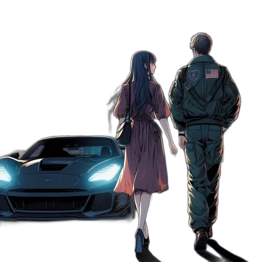 car, jacket, dress, concept art transparent PNG cut-out