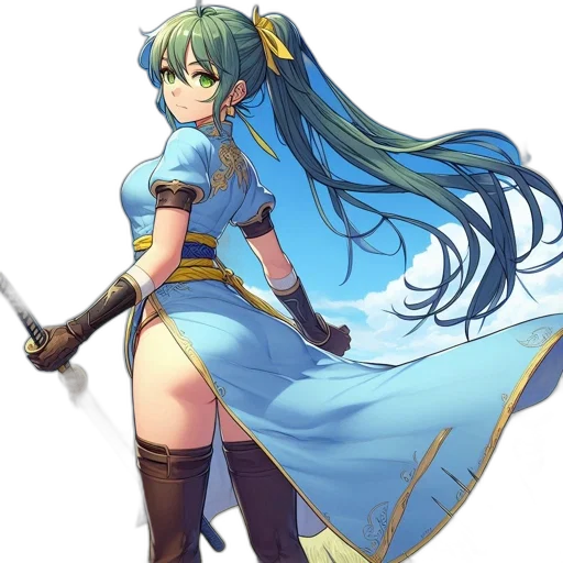 sword, staff, weapon, dress transparent PNG cut-out
