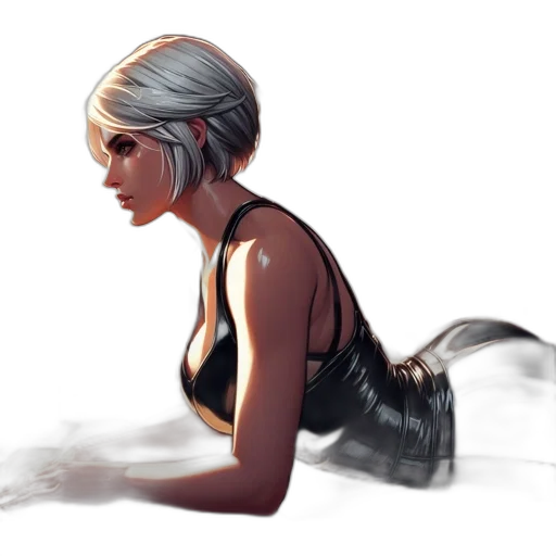 dress, concept art, fantasy art, cyberpunk transparent PNG cut-out