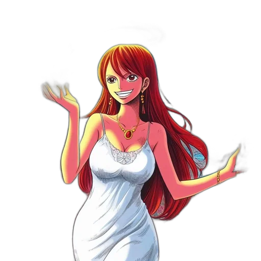 dress, jewelry, anime, concept art transparent PNG cut-out