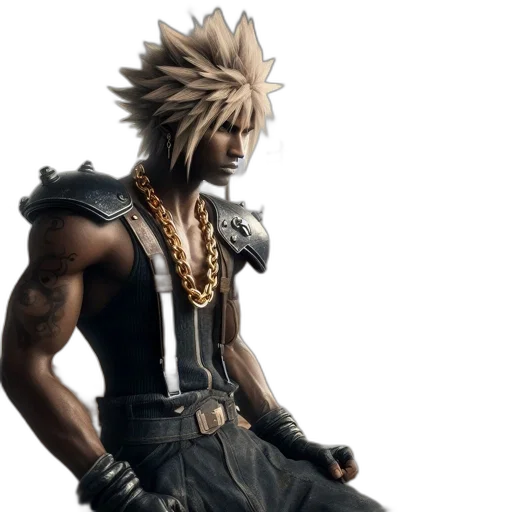 weapon, hair, mask, concept art transparent PNG cut-out