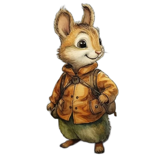 jacket, staff, animal, concept art transparent PNG cut-out