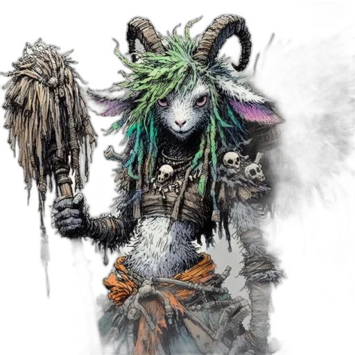 mask, staff, creature, animal transparent PNG cut-out