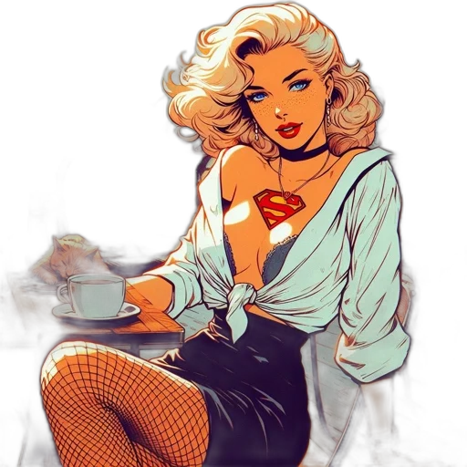 comic book art, cartoon, concept art, pixel art transparent PNG cut-out