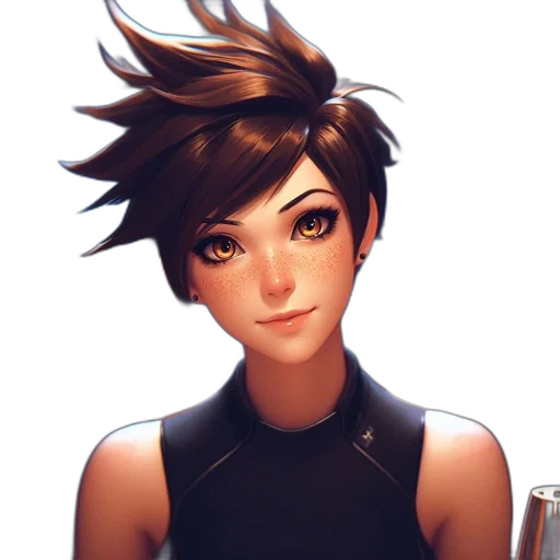 face, staff, hair, weapon transparent PNG cut-out