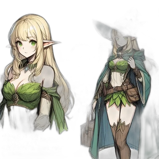 concept art, fantasy art, anime, pixel art transparent PNG cut-out
