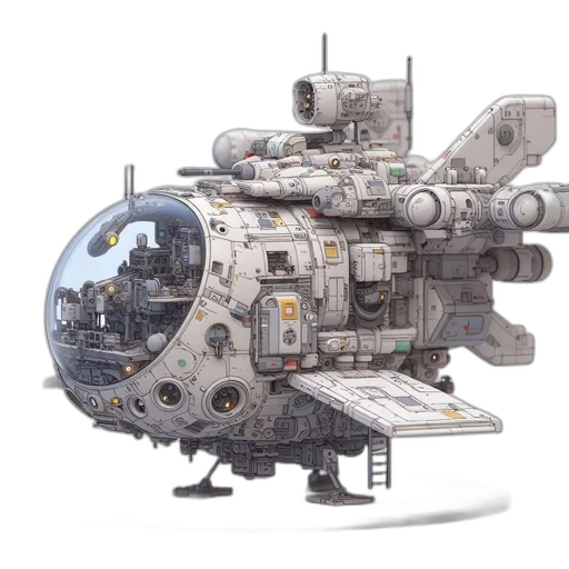 weapon, robot, concept art, 3d render transparent PNG cut-out