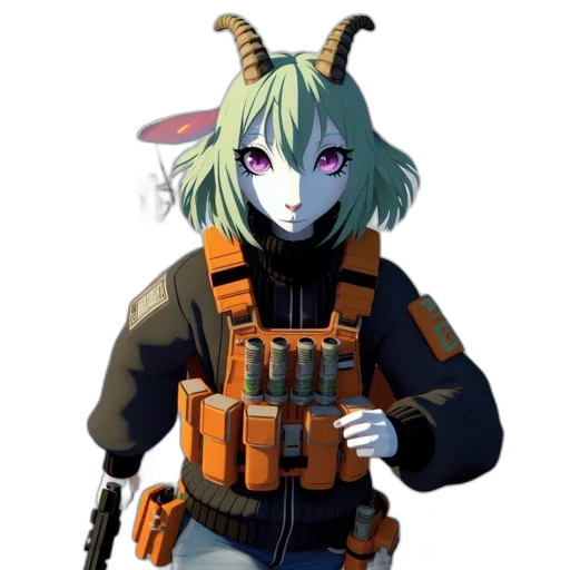 weapon, animal, staff, jacket transparent PNG cut-out