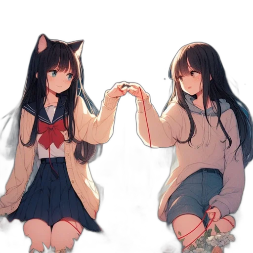 dress, jacket, anime, pixel art transparent PNG cut-out
