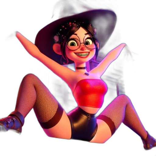 dress, staff, hat, concept art transparent PNG cut-out