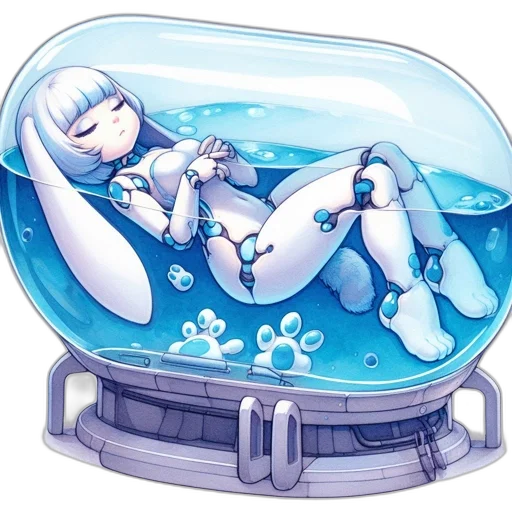 robot, bottle, concept art, pixel art transparent PNG cut-out