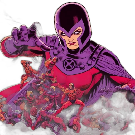 comic book art, concept art, magneto, stands transparent PNG cut-out