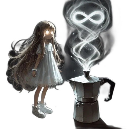 dress, hair, robot, mask transparent PNG cut-out