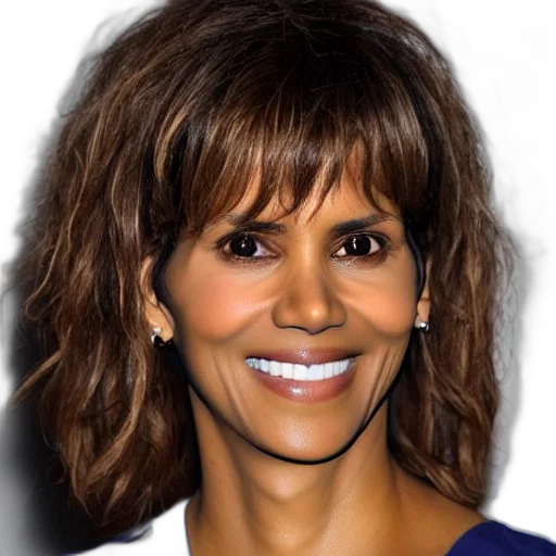 face, hair, photorealistic, halle transparent PNG cut-out
