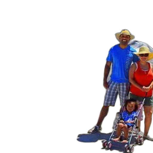 hat, umbrella, staff, 3d render transparent PNG cut-out