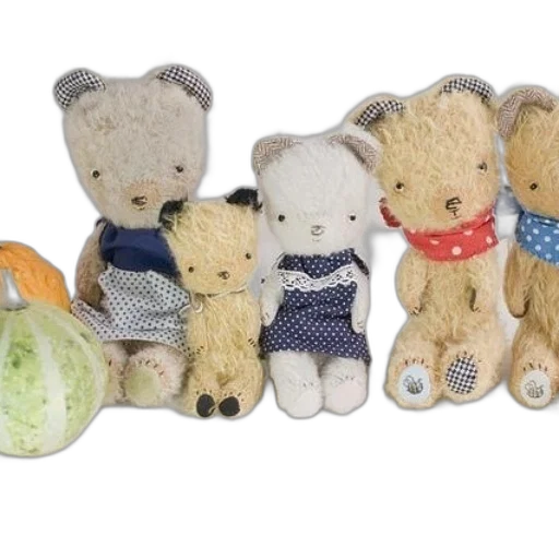 group, teddy, bears, various transparent PNG cut-out