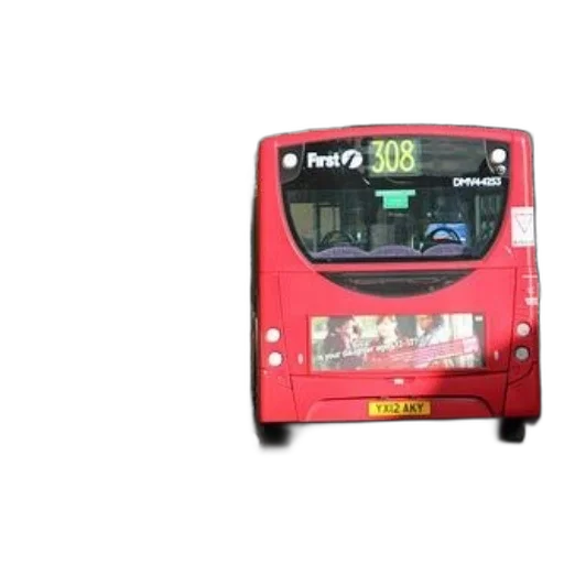 staff, red, bus, number transparent PNG cut-out