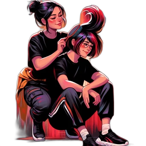 concept art, comic book art, cartoon, anime transparent PNG cut-out
