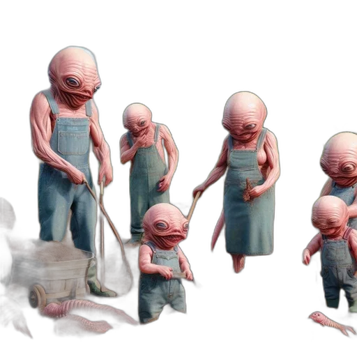 creature, robot, concept art, 3d render transparent PNG cut-out