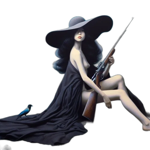 dress, staff, fantasy art, concept art transparent PNG cut-out
