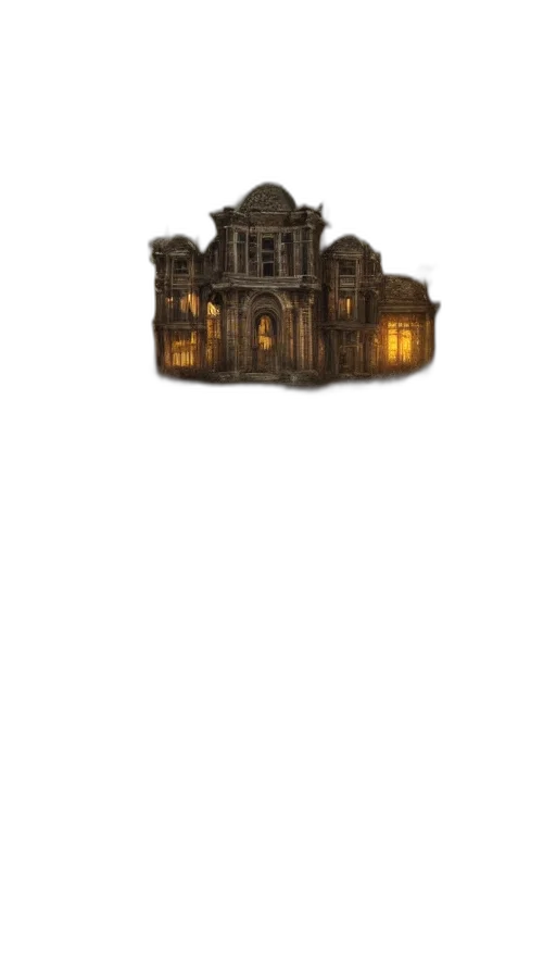 building, furniture, crown, 3d render transparent PNG cut-out