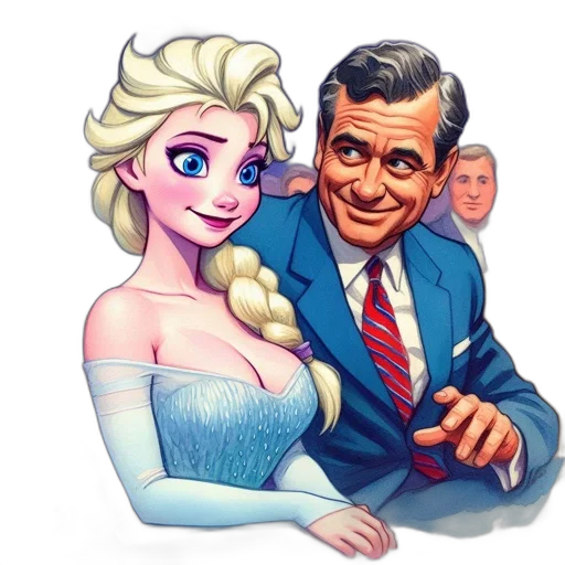 face, dress, cartoon, pixel art transparent PNG cut-out