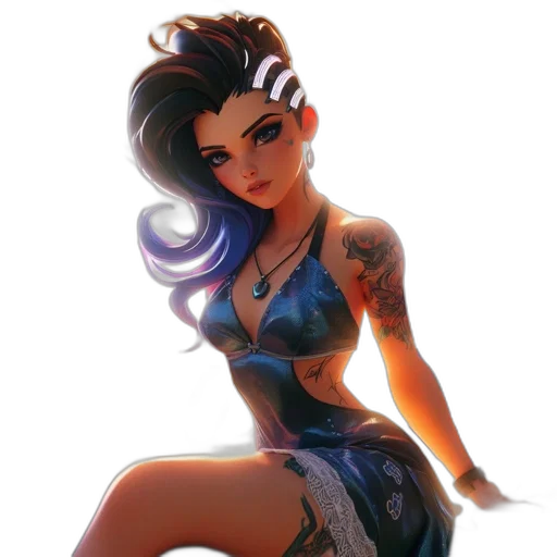 dress, staff, weapon, jewelry transparent PNG cut-out