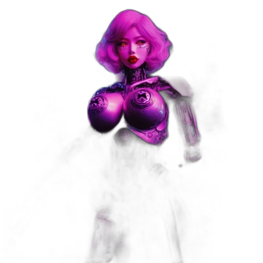 robot, concept art, fantasy art, 3d render transparent PNG cut-out
