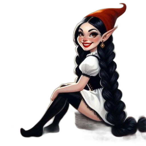 dress, hair, staff, fantasy art transparent PNG cut-out