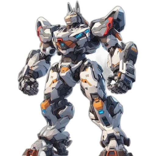 robot, weapon, concept art, 3d render transparent PNG cut-out