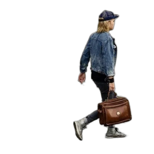 jacket, hat, staff, 3d render transparent PNG cut-out
