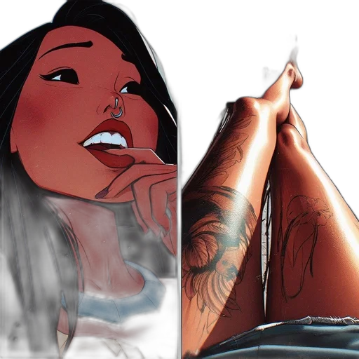 comic book art, concept art, photorealistic, cartoon transparent PNG cut-out