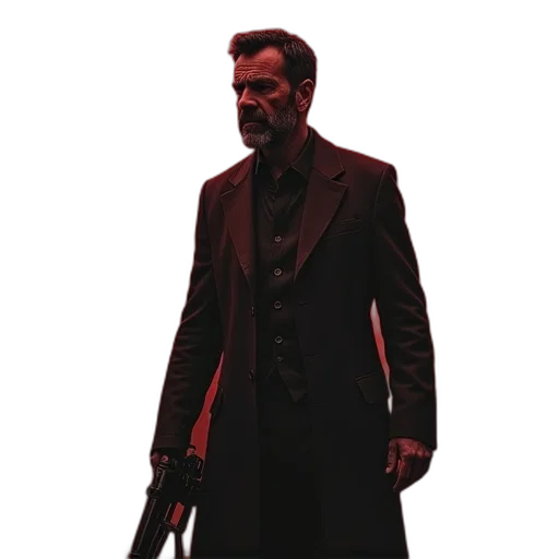 jacket, staff, weapon, concept art transparent PNG cut-out