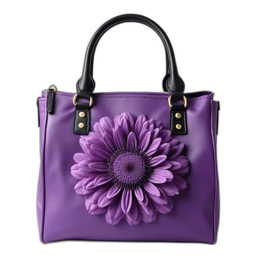 flower, photorealistic, colorful, purple transparent PNG cut-out