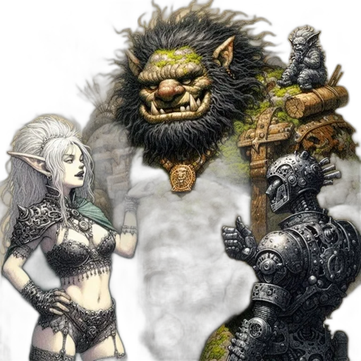 staff, concept art, fantasy art, comic book art transparent PNG cut-out