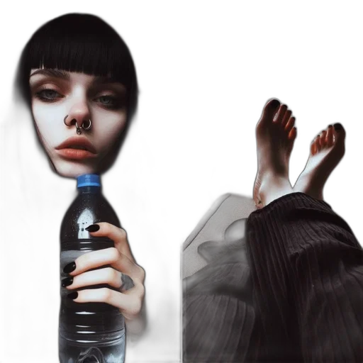 bottle, face, mask, robot transparent PNG cut-out