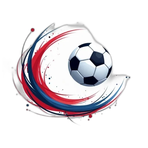 stylized, illustration, soccer, ball transparent PNG cut-out
